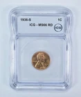 1936-S Lincoln Wheat Cent MS66 RD ICG
