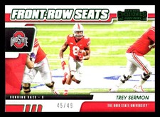 2021 Contenders Draft Picks Front Row Seats Green /49 Trey Sermon #32 Rookie RC