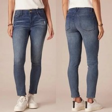 Democracy Womens Modern "Ab"solution High Rise Luxe Blue Skinny Jeans Size 4 NWT