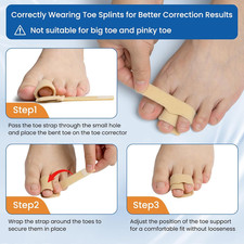 Hammer Toe Straightener for Women  Men - 2 Pack Adjustable Toe Splints  Wra...