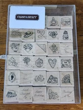 Close To My Heart S173 Victorian Set Wood Rubber Mounted Stamp Set 30 Pieces