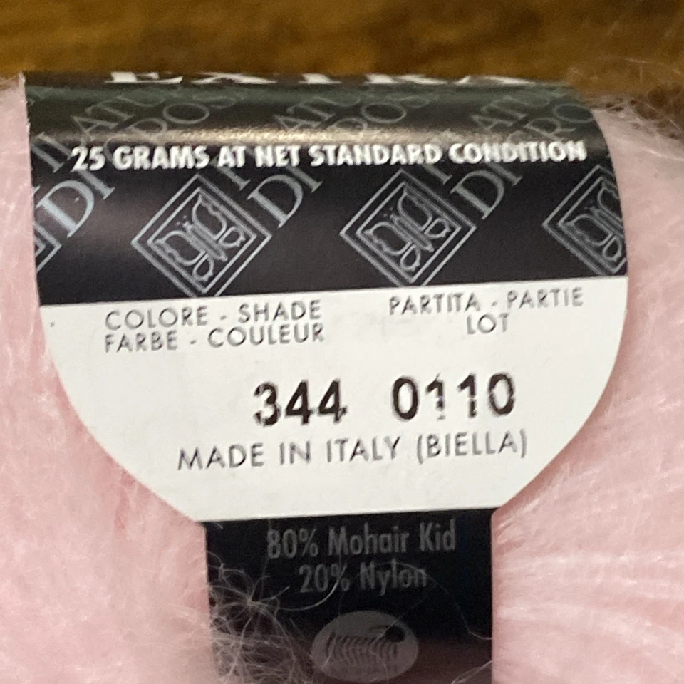 Пряжа Filatura di Crosa Baby Kid Extra #344 розовая 25 г 80% мохер 20% нейлон трудно найти - Изображение 4 из 4