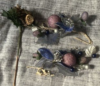THREE CHRISTMAS DECORATIONS
