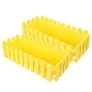 2 Pcs Rectangle Planter Box Outdoor Pot Flower Pots for Indoor Plants Square