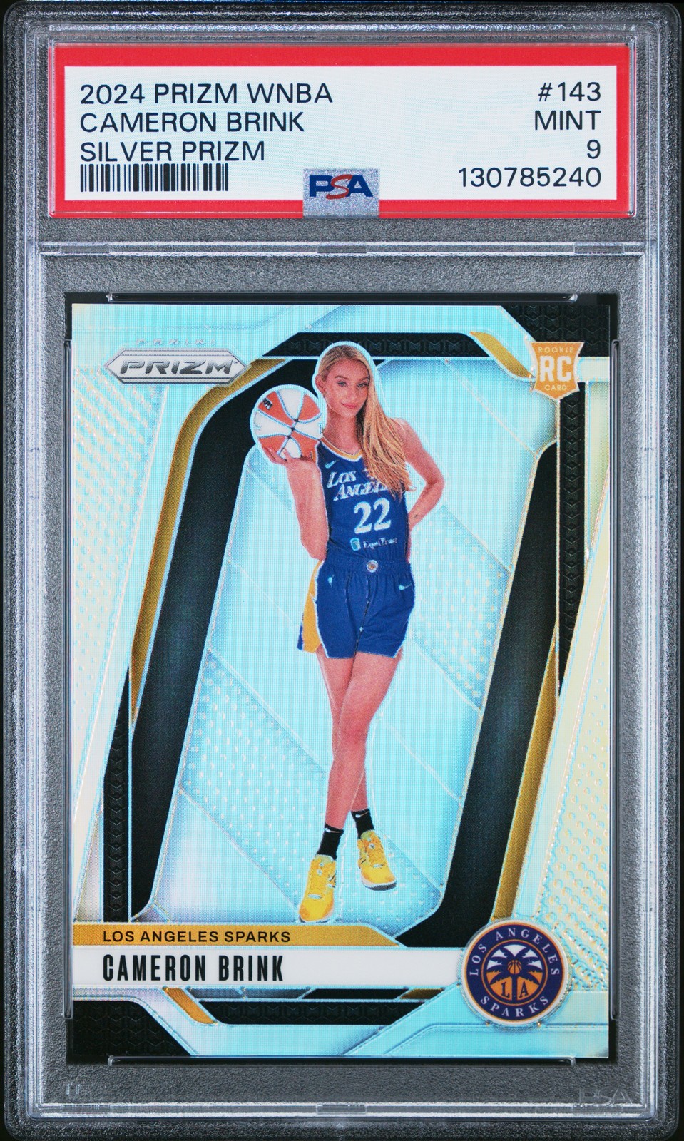 2024 PANINI PRIZM WNBA SILVER PRIZM #143 CAMERON BRINK PSA 9