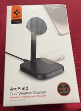 Spigen PF2100 ArcField Dual Wireless Charger (Compatible with Magsafe)