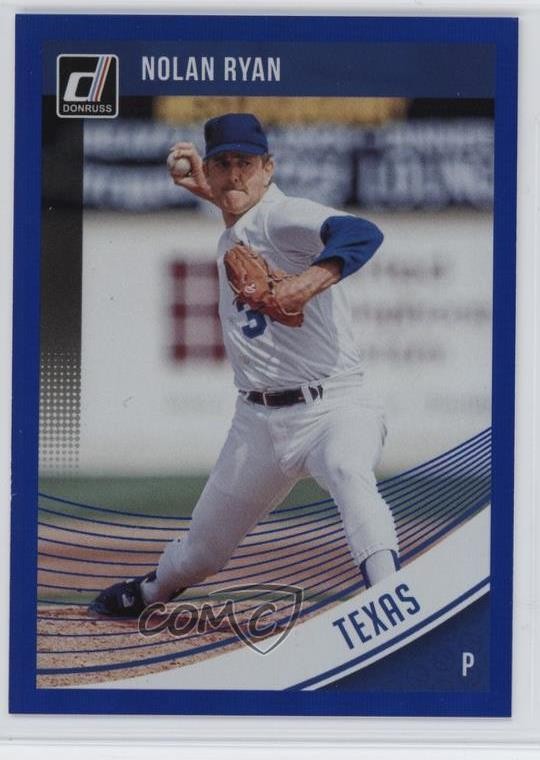 2018 Panini Donruss Holo Blue Nolan Ryan #187 HOF 0sb5
