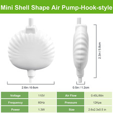 Aquarium Air Pump Quiet, Small Fish Tank Air Bubbler, Mini Silence Aquarium A...