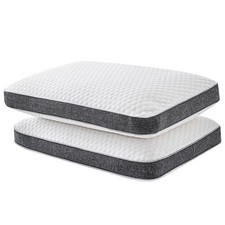 2 PACK Memory Foam Bed Pillow Standard Orthopedic Neck Support Sleeping Pillow
