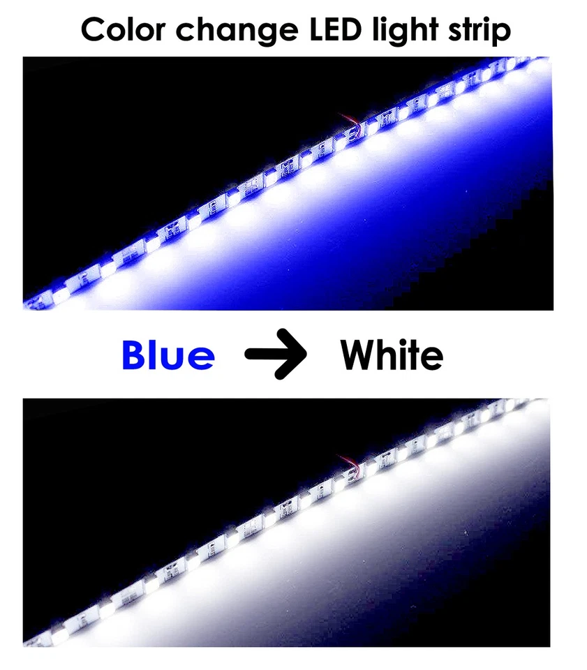 Tira de luz LED de color azul a blanco iluminación de área de carga para automóvil A1 Foto 4 de 4