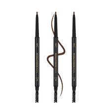 3 Pcs Waterproof Eyebrow Pencil Dark Brown, Premium Eye Brow Pencil Brn with Spo