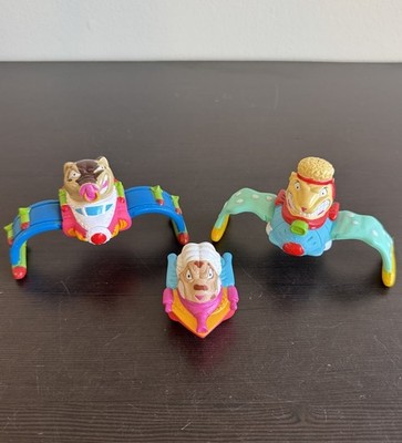 Burger King Barnyard Commandos Cuff Bracelet Toys Lot Of 3 Vintage 1990