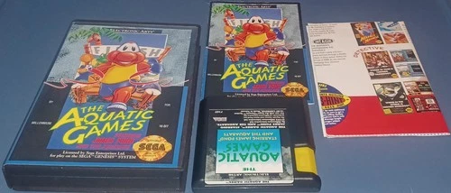Aquatic Games Starring James Pond&Aquabats For Sega Genesis - Complete w/Poster