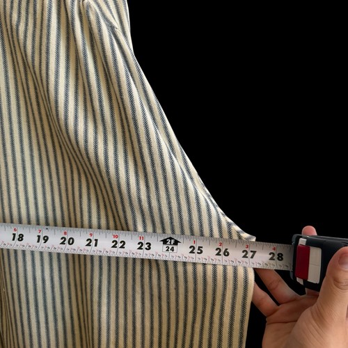 J Peterman Henley POET 100% Cotton Stripe Renaissance Pioneer Shirt Sz L #353 - Picture 4 of 8