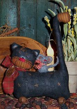 Primitive Kitty Cat Doll w/ Mouse Ornie Paper Pattern 340