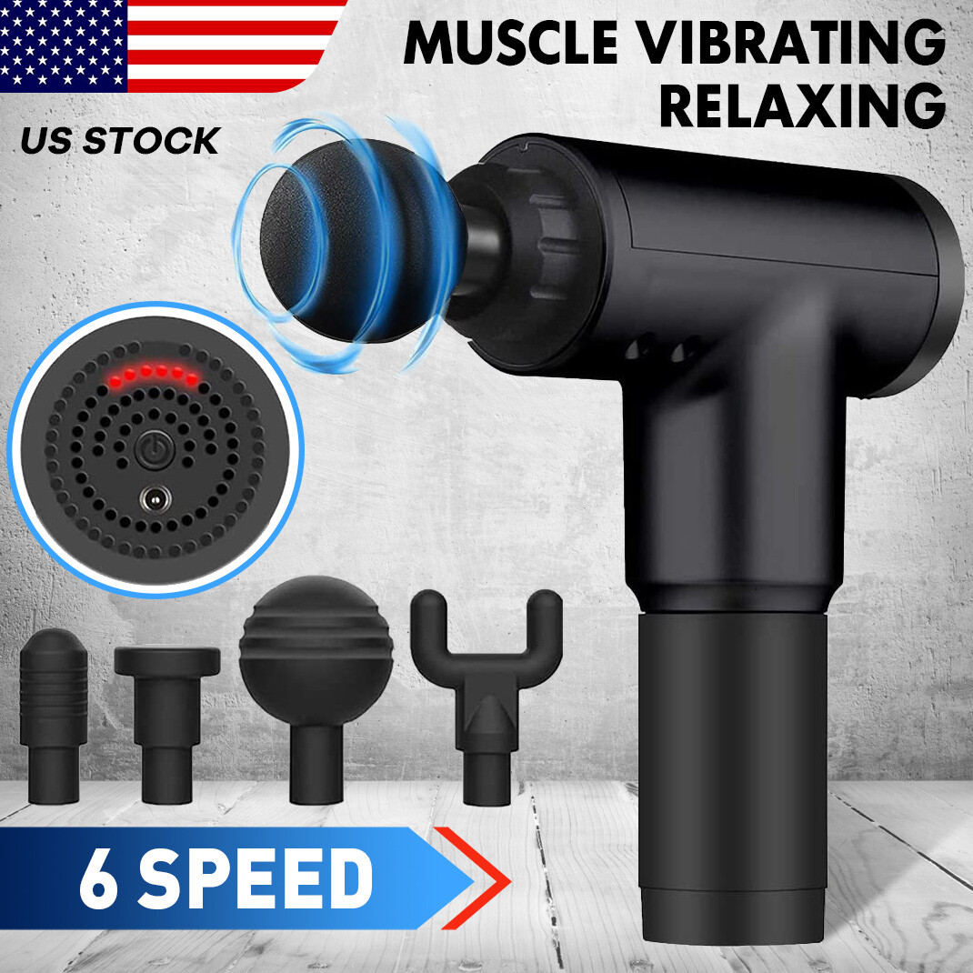 Pistola de masaje de 30 velocidades, masajeador de percusión