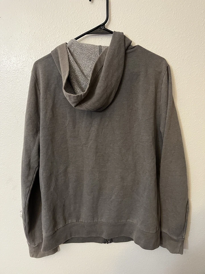 Sudadera con Capucha de Vellón EXPRESS - Suéter con Capucha Gris con Cremallera - Para Hombre Talla M Sin Cordones Foto 3 de 4