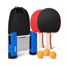 XGEAR Anywhere Ping Pong Equipment to-Go Includes Retractable Net Post, 2 Pin...