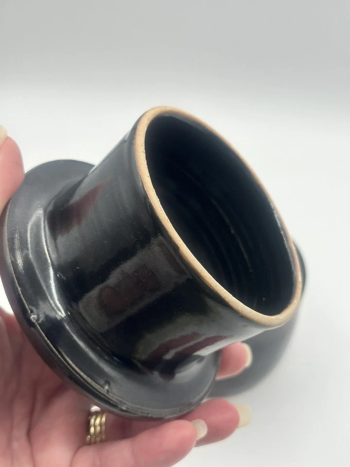 Hand Crafted Butter Bell Studio Stoneware Black - Image 3 of 4