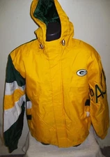 GREEN BAY PACKERS 2017 Starter KNOCKOUT Hooded Winter Jacket  S M L XL 2X YELLOW