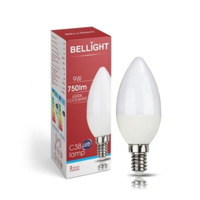 LED E14 C35 Kerzenform 9W = 75W 230V  830lm 360° Kaltweiß 6500K