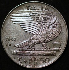 Italia 50 Centesimi 1942 KM# 76