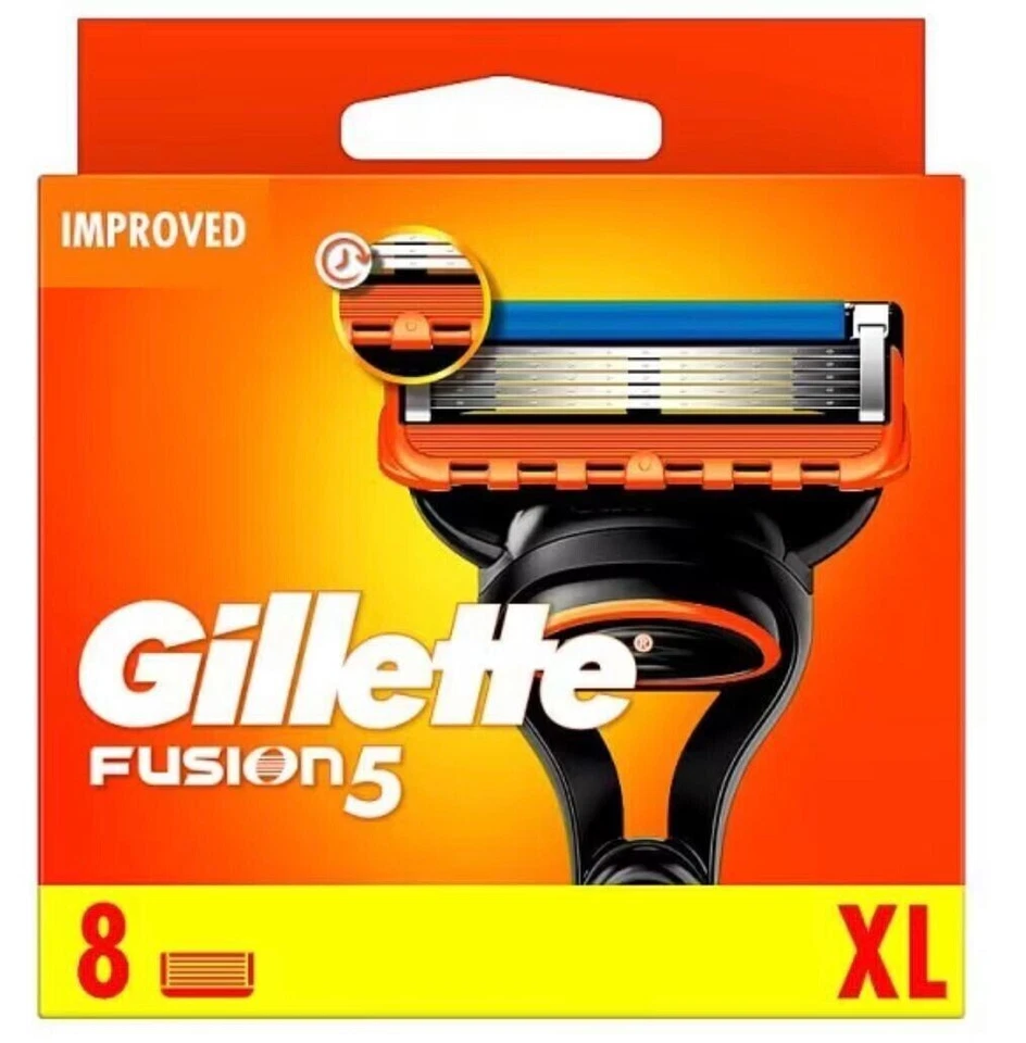 (A) Gillette Fusion 5 8 pack - FREE P&P - GENUINE 🔥 BRAND NEW ✅