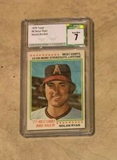 1978 Topps Nolan Ryan Record Breaker #6 California Angels Graded CSG 7 NEAR MINT