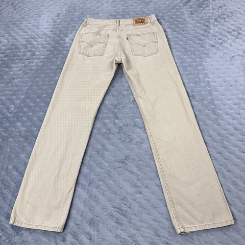 Levis 514 Jeans Pants Youth Boys 18 Reg 29X29 Khaki Tan Twill Straight Preppy - Picture 2 of 12