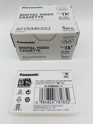 Panasonic AY-DVM63MQ 5 Stück Mini DV Digital Camcoder Kassette 63 Min. MK