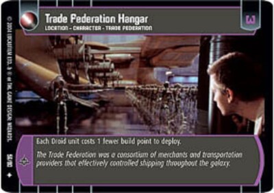 STAR WARS TCG WOTC THE PHANTOM MENACE TRADE FEDERATION HANGAR 56/90 GEM MINT