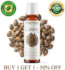 Castor Oil 2 oz. Expeller Pressed 100 Pure For Eyelashes, Eyebrows, Hair Growth