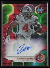 Julian Fleming 2023 Bowman Best University #BOA-JF Red Geometric Auto /10