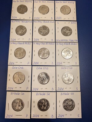 2024-PDS American Women Quarter P-D-S Complete 15-Coin Set Uncirculated Nice!