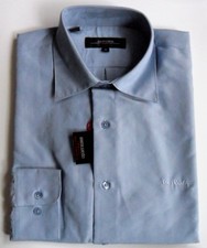 Pierre Cardin Men's Long Sleeve Plain Shirt Blue Sizes: Medium, Large, X-Large