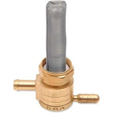 Golan Raw Brass 76-312S-BS Click-Slick 22mm Straight Facing Petcock Harley