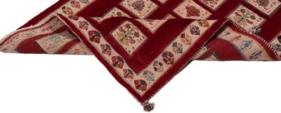 Grand Tapis Persan Noué Main Nimbaft – 183x140 Cm – Laine 100% – Motif Oriental Lilas