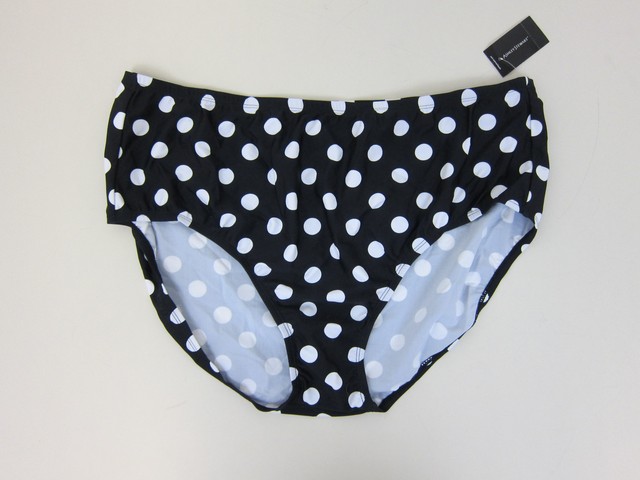black polka dot bikini bottoms
