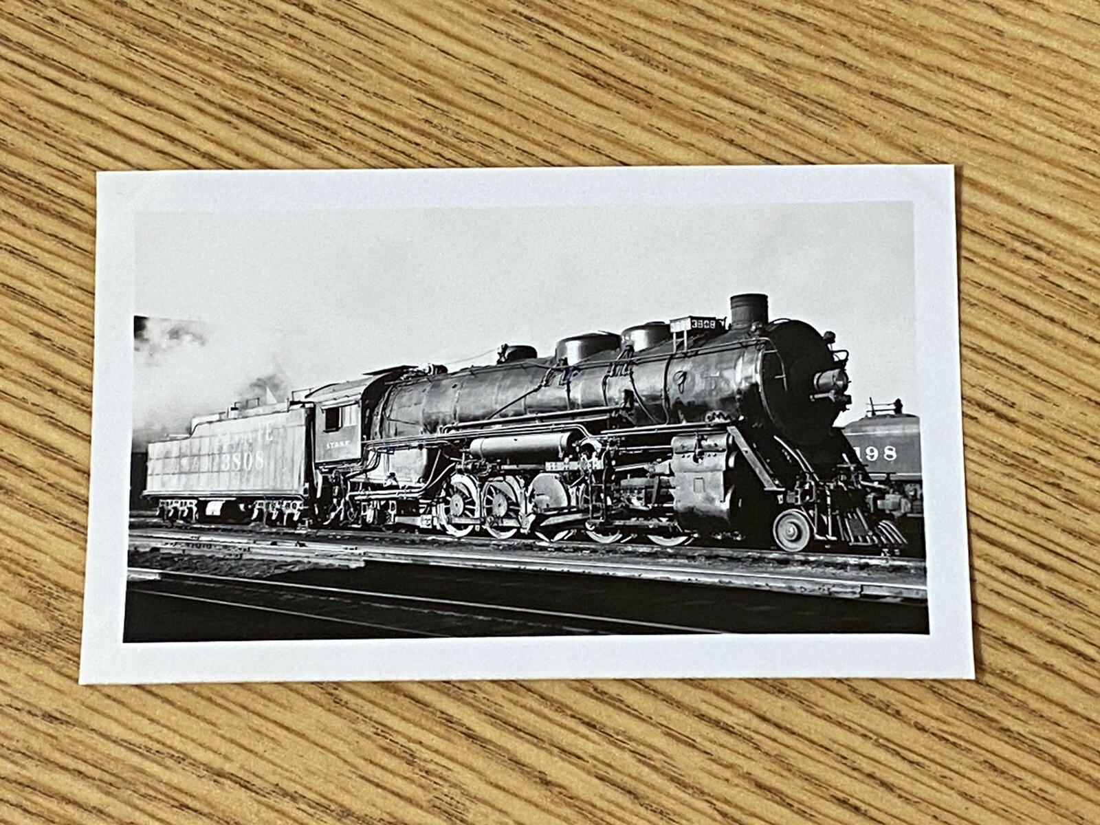 Santa Fe Railway Steam Engine Locomotive 3808 Vintage Photo ATSF | eBay