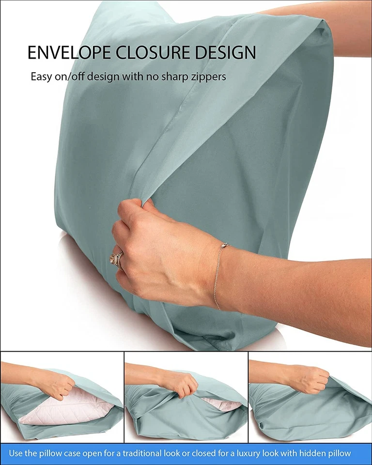 Комплект простыней премиум-класса из 6 предметов, глубокие карманы, 50 цветов, 2200 штук, мягкий - Изображение 3 из 3