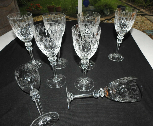 Rogaska Calice Acqua Cristallo Taglio Inciso Modello Regina 9-1/4" - Uno - Foto 7 di 12