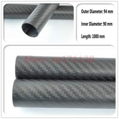 Roll Wrapped Carbon Fiber Tube 3K 90mm*94mm*1000mm Best Quality Matte Tube 94*90