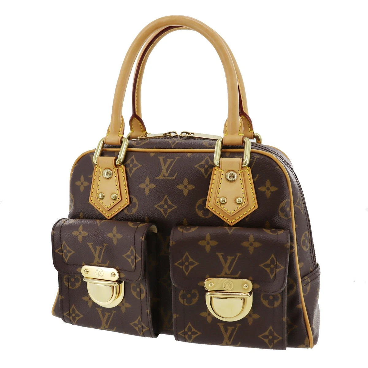 LOUIS VUITTON LV Manhattan PM Used HandBag Monogram Canvas M40026 #AG535 S