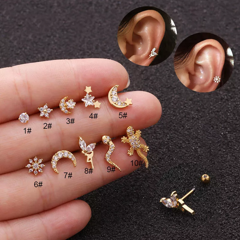 Women039s Flower Leaf Ear Cuff Cartilage Earrings Ear Clip Handmade  Jewelry  eBay