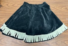 vintage Women  s handmade fringe skirt 25  waist Western
