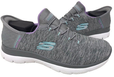 Skechers Women's Slip-ins Summits Dazzling Haze Gry Sneakers Size:7 177M