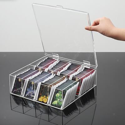 Transparent Teebeutel Organizer 8 Fächer Getränkebeutel Zucker Päckchen Aufbewahrung