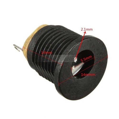10x DC Power Panel Mount Female Socket Connector Jack Plug 5.5x2.1mm New - Picture 7 of 8