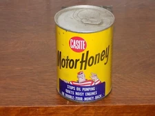 Vintage Casite Motor Honey 15 Ounce Full Metal Can