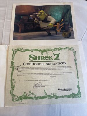 Shrek Dreamworks Animation 2004 Special Edition Lithograph Rare item